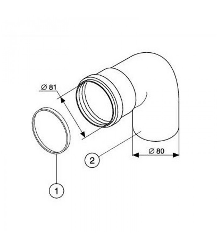 Колено DN 80 - 90°